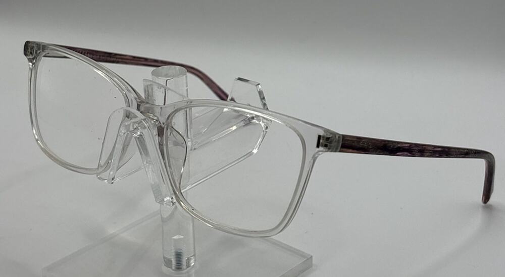 Phoebe P322 Clear Purple Eyeglasses 54-17-140 Square Women's Frames Vintage